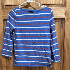 J. Crew women’s 3/4 sleeve boat neck striped top XS